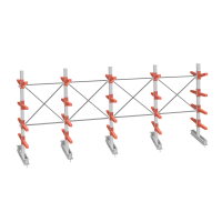 Стеллаж консольный СТ-062 2450х6160х1400 4 яруса двухсторонний