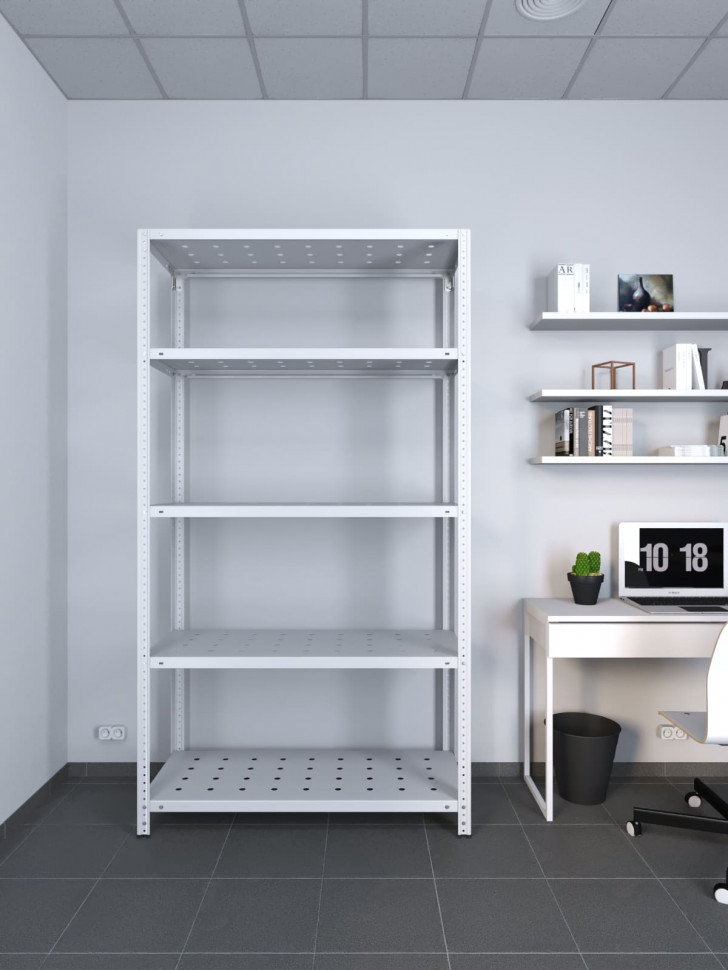 Стеллаж ТС Лайт 1500х1000х800 с 5 перфорированными полками Стеллаж ТС Лайт 1500х1000х800 с 5 перфорированными полками