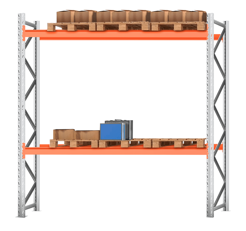 Стеллаж паллетный 3000х2700х1100 2 яруса (Р100.1.5Б120.1.5)