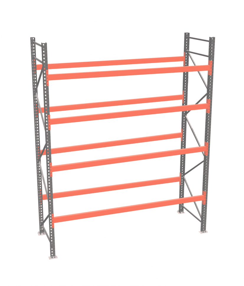 Стеллаж палетный ДиКом СП 3500х1800х1000 с 4 ярусами до 4000 кг / до 2000 кг на паллет П-90