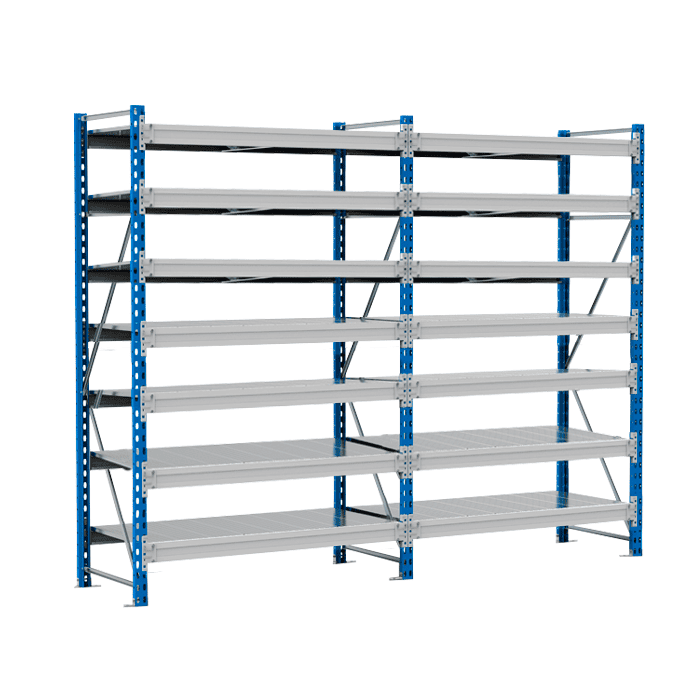 Стеллаж SGR-V 350 кг 2500х1500х600 7 ярусов (рамы RAL 5015 / настил цинк) ОС