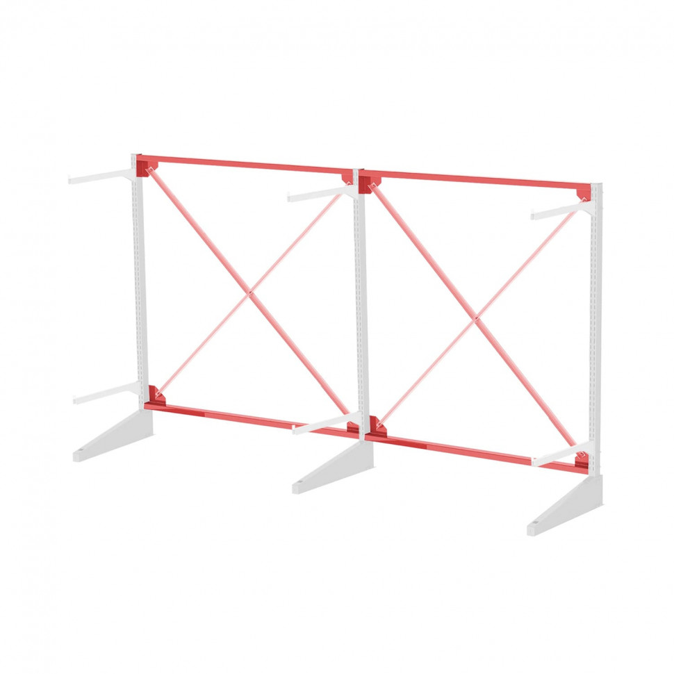 Стеллаж консольный односторонний Sortex 1920х3221х720 2 яруса Стеллаж консольный односторонний Sortex 1920х3221х720 2 яруса