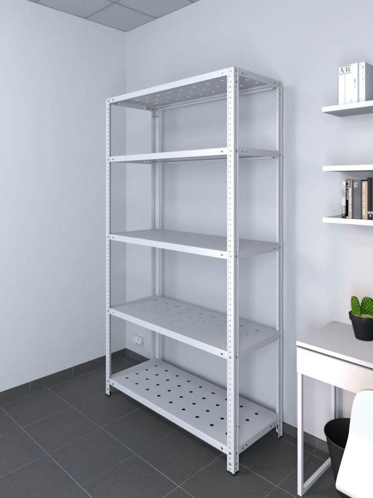 Стеллаж ТС Лайт 1500х1000х500 с 5 перфорированными полками