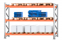Стеллаж паллетный 2500х2700х1100 3 яруса Р100.1.5Б120.1.5