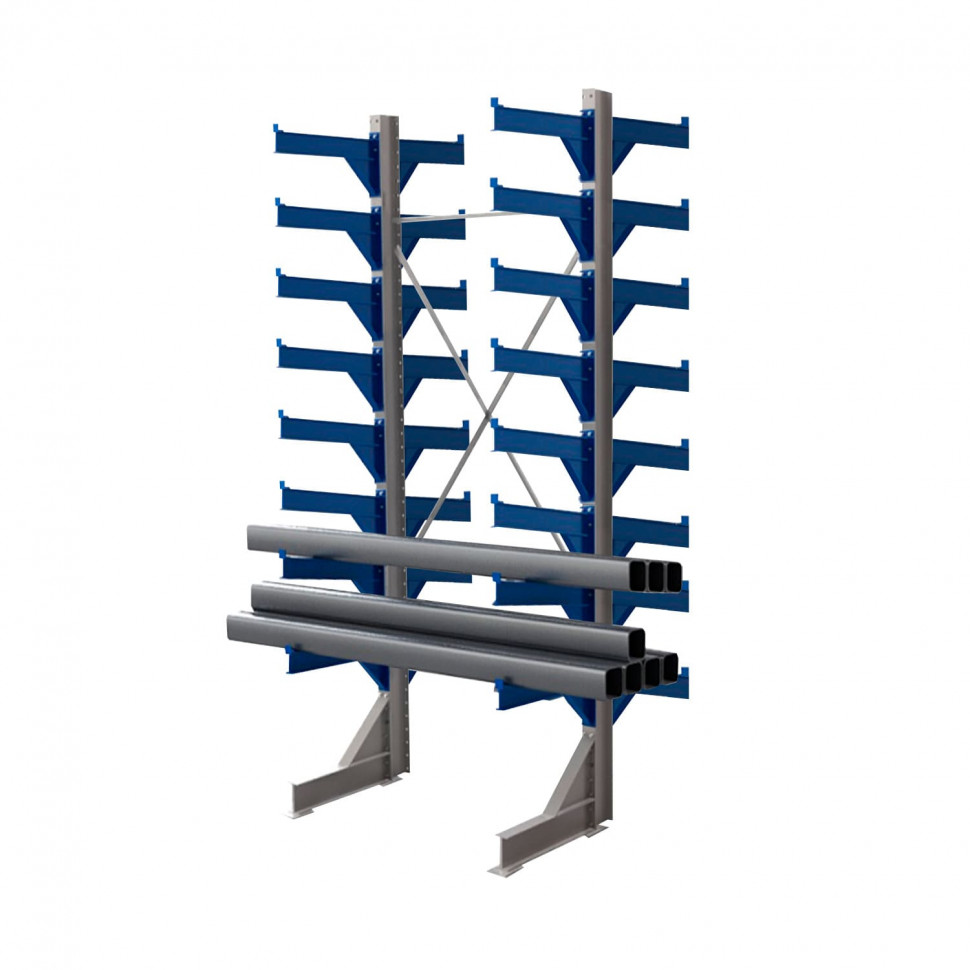 Стеллаж консольный двухсторонний КТр 4000х1740х2600 (1200) 8 ярусов