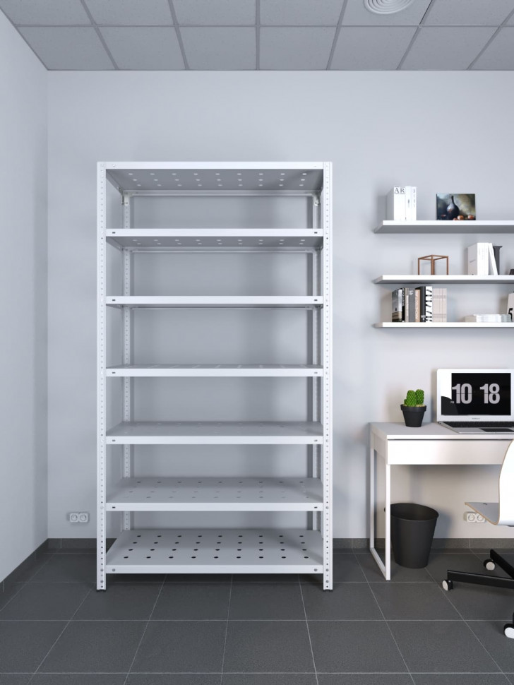 Стеллаж ТС Лайт 1800х1200х500 с 7 перфорированными полками