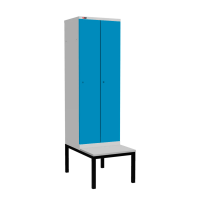 Шкаф Диком УНО-321 (RAL 7038 + RAL 5012) на подставке-скамейке