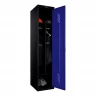 Шкаф металлический однодверный черный с синим