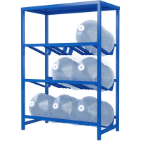 Стеллаж для воды Бомис-9П на 9 бутылей 19 л, синий