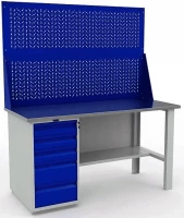 Верстак с экраном и перфопанелью WT160.WD5/F1.020