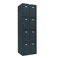 Шкаф металлический с дверцами и замком графит