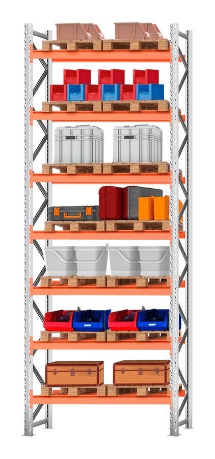 Стеллаж паллетный 6000х1800х1100 7 ярусов (Р100.1.5Б120.2)