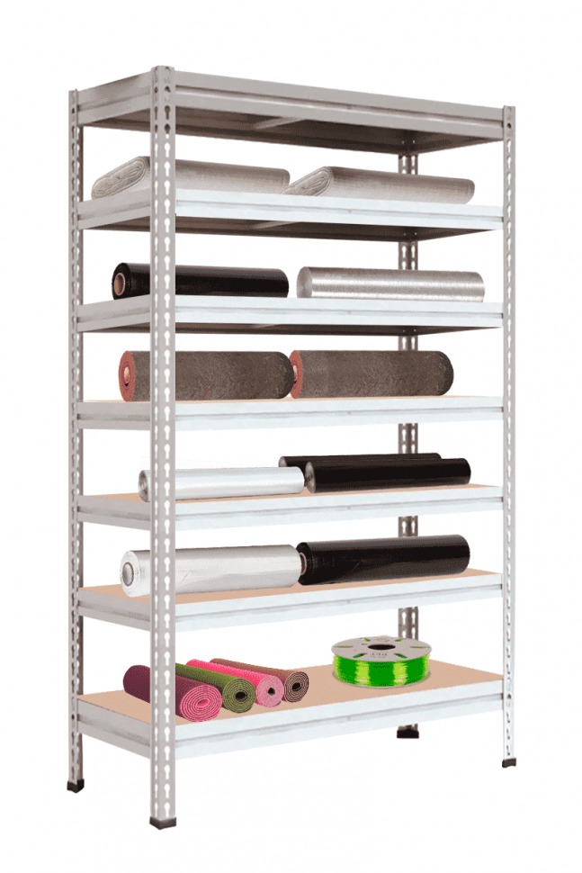 Стеллаж МС-Т 3000х1551х530 мм 7 ярусов (настил фанера)