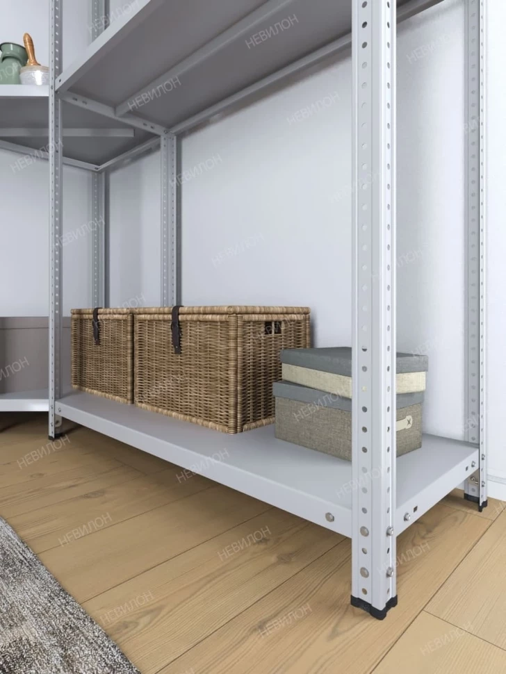 Стеллаж угловой МС 1800х1500х1500/300 мм 3 яруса