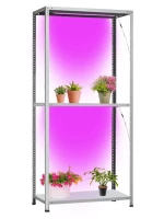 Стеллаж с подсветкой Невилон Флора 1850х700х600 c 3 полками