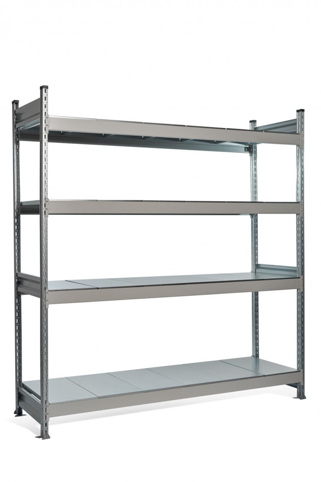 Стеллаж СТ-023 2200х1200х800 с 4 ярусами (рамы и настил - цинк)