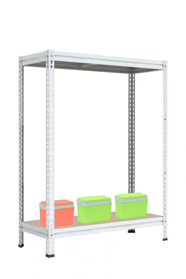 Стеллаж МС-Т 3000х1551х632 мм 2 яруса (настил фанера) Стеллаж МС-Т 3000х1551х632 мм 2 яруса (настил фанера)