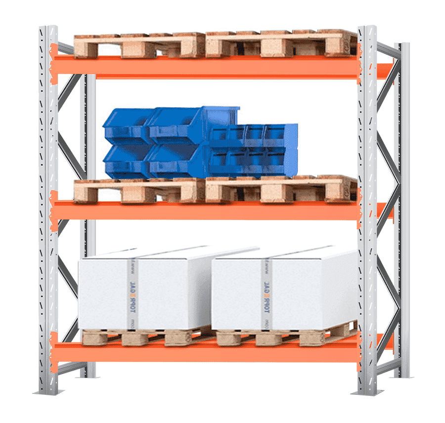 Стеллаж паллетный Лайт 2500х1800х1100 3 яруса (Р70.1.5Б120.1.5)