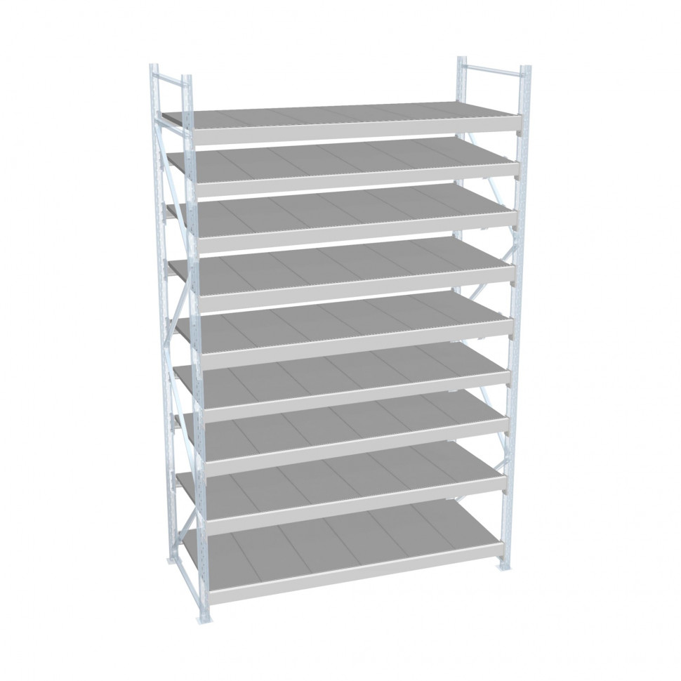 Стеллаж СТ-051 6000х1200х650 с 9 ярусами Стеллаж СТ-051 6000х1200х650 с 9 ярусами