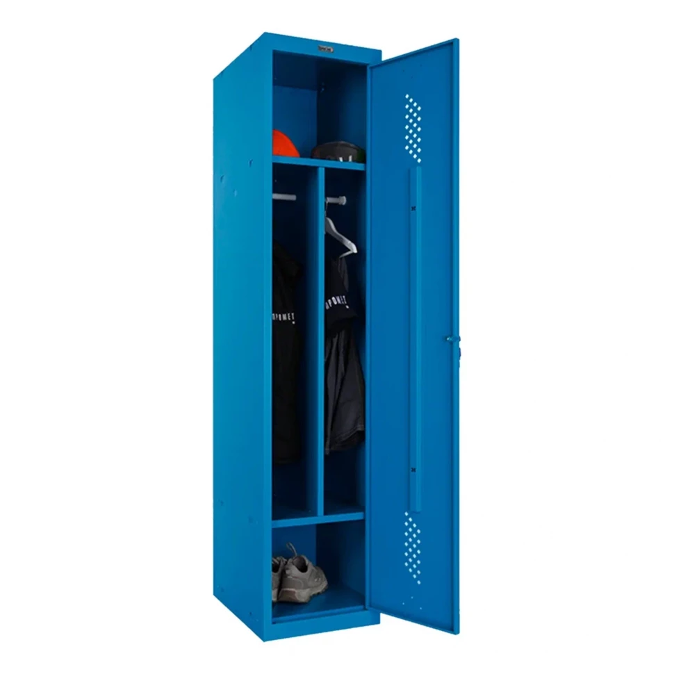 Шкаф металлический односекционный голубой