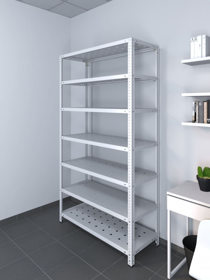Стеллаж ТС Лайт 2000х1200х300 с 7 перфорированными полками