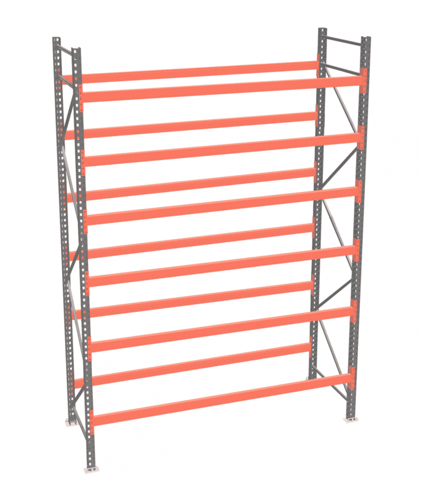 Стеллаж палетный ДиКом СП 4000х2250х1000 с 6 ярусами до 4500 кг / до 2250 кг на паллет П-110 Стеллаж палетный ДиКом СП 4000х2250х1000 с 6 ярусами до 4500 кг / до 2250 кг на паллет П-110