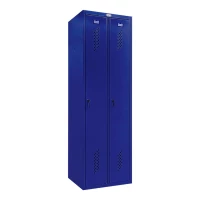 Шкаф металлический двухсекционный синий