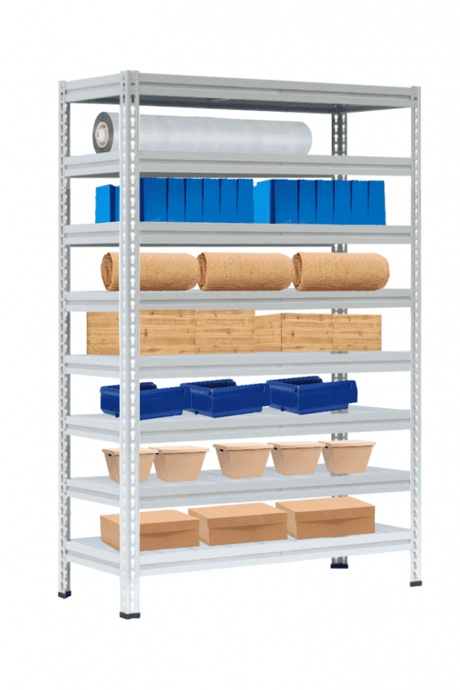 Стеллаж МС-Т 2000х1551х632 мм 8 ярусов настил металл Стеллаж МС-Т 2000х1551х632 мм 8 ярусов настил металл