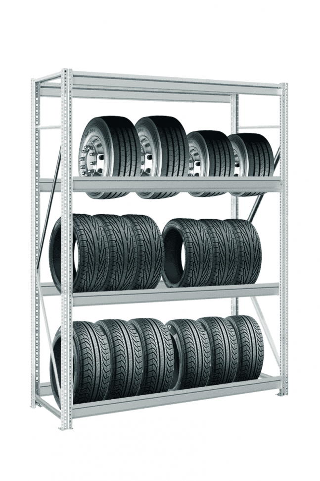 Стеллаж для колес в гараж MS Pro Z 2500х2400х500 мм 4 яруса
