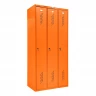 Шкаф металлический трехсекционный оранжевый