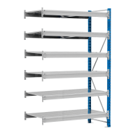 Стеллаж SGR-V 350 кг 2000х1800х600 6 ярусов (рамы RAL 5015 / настил цинк) ДС