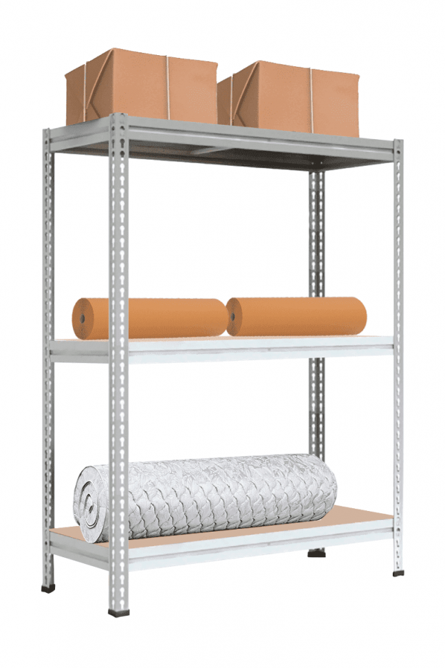 Стеллаж МС-Т 3000х1551х784 мм 3 яруса (настил фанера)