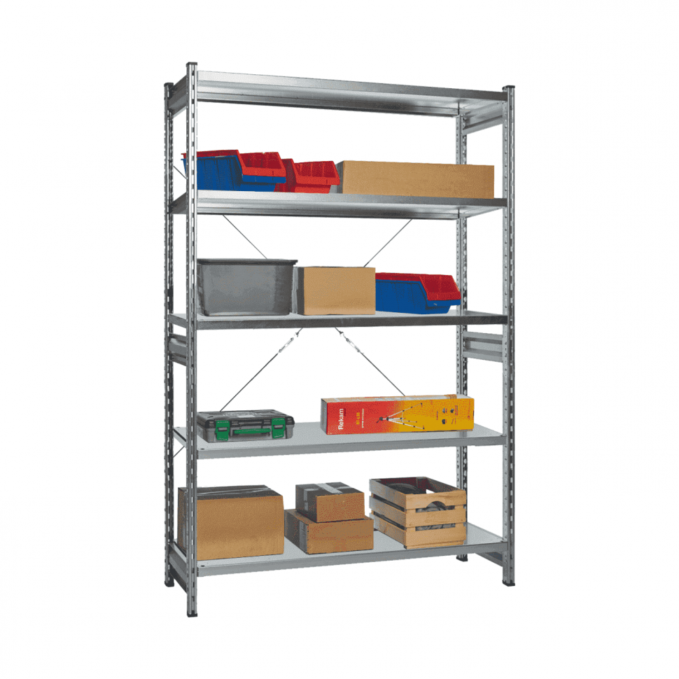 Стеллаж СТ-031 цинк 1855х1000х500 5 полок до 200 кг