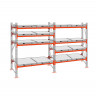 Стеллаж с выкатными платформами ДиКом 2000х3600х1000 на 4 яруса