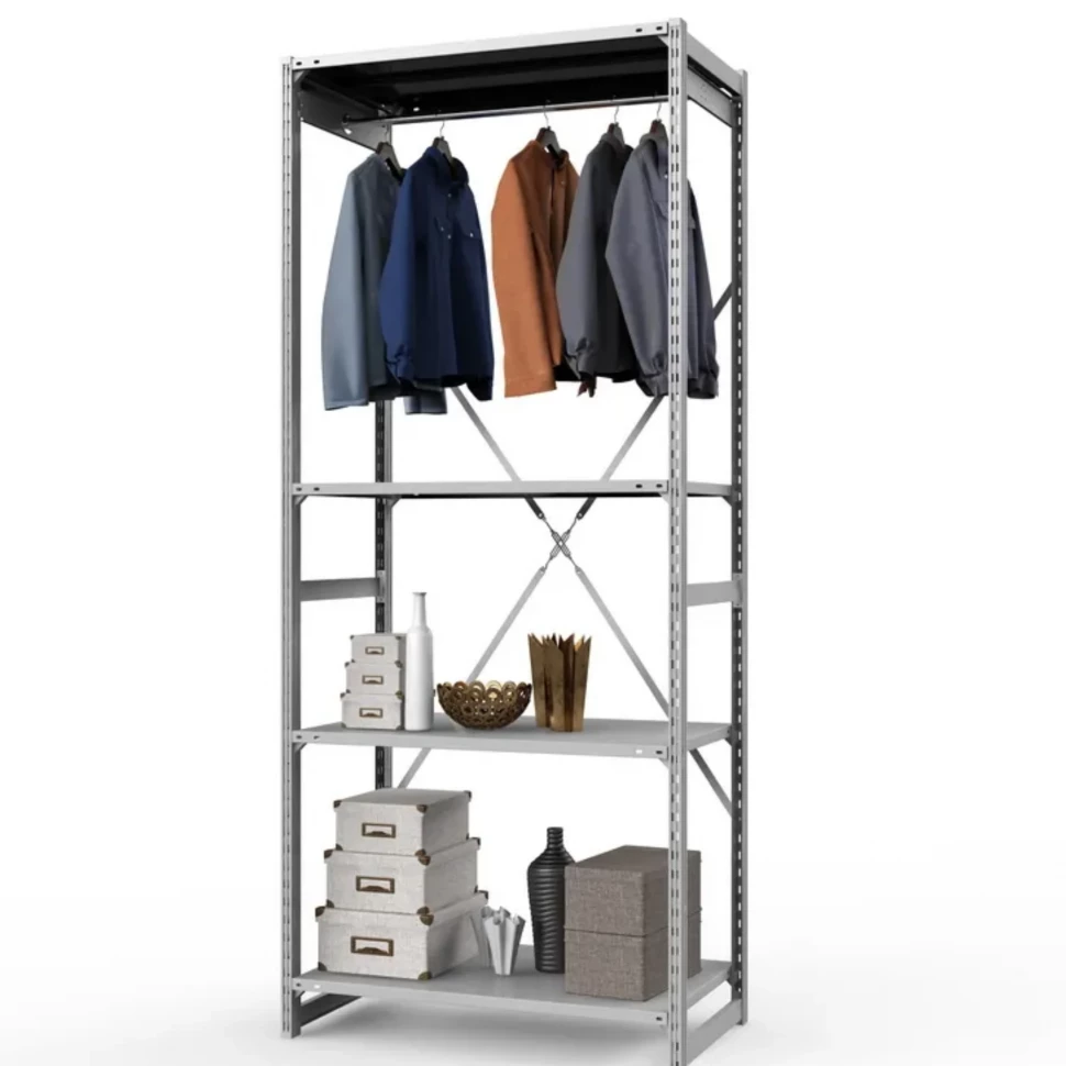 Стеллаж металлический ГТС Универсал, 2500x1000x500 мм.Штанги: 1шт. Полки: метал. усил. 4 шт. (ТСУ 25100542ш1)