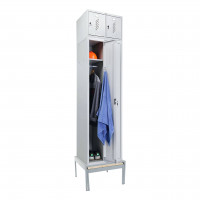 Шкаф LS-K-760 с выдвижной скамьей с антресолью