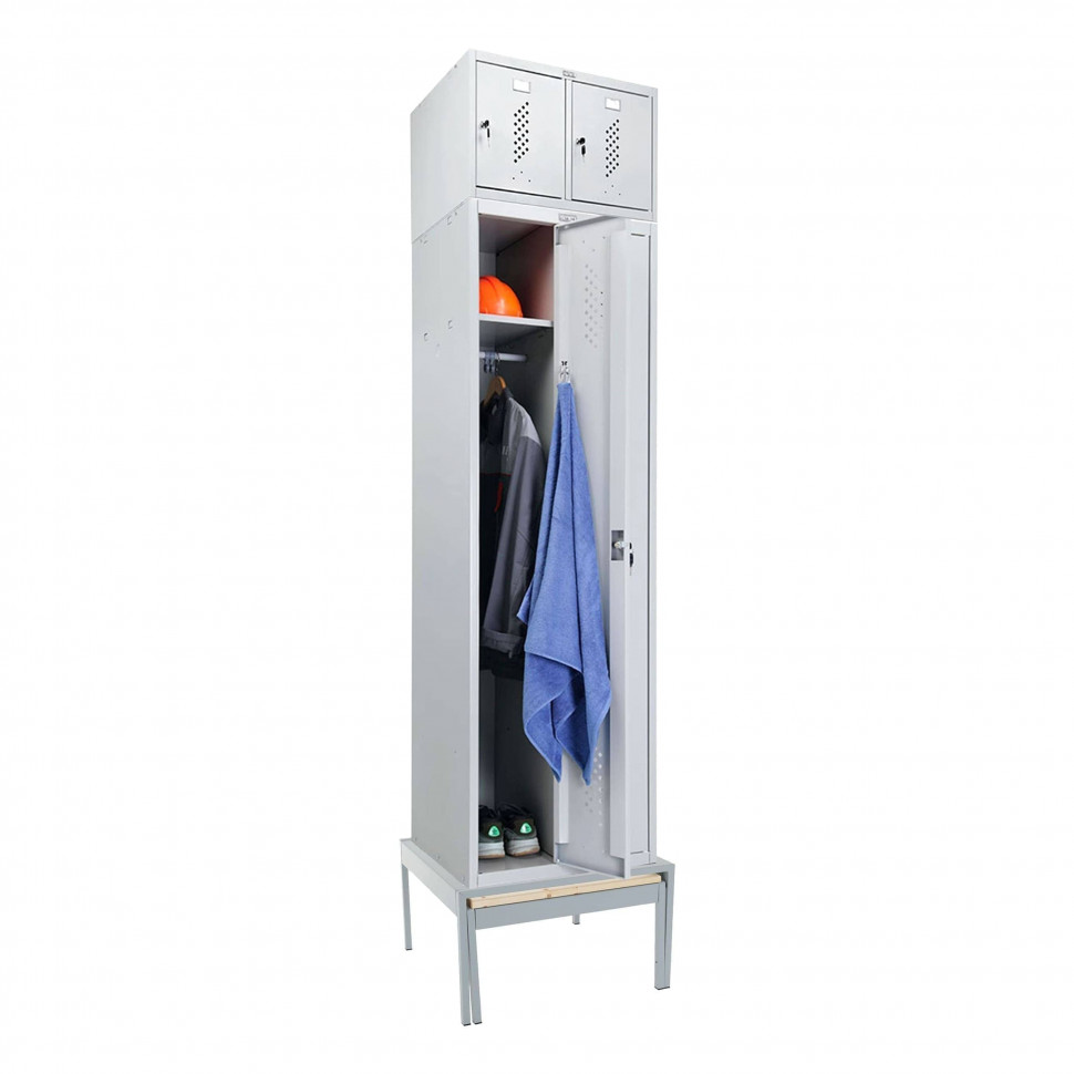 Шкаф LS-K-760 с выдвижной скамьей с антресолью