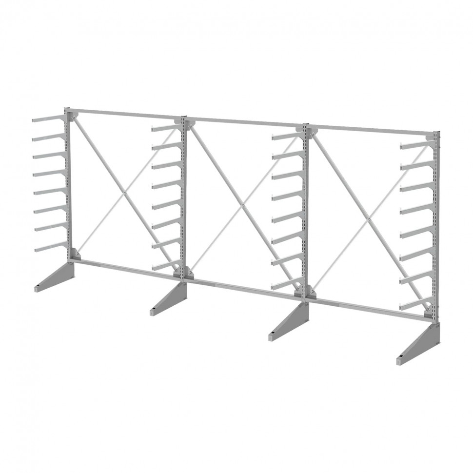 Стеллаж консольный односторонний Sortex 1920х4808х720 8 ярусов