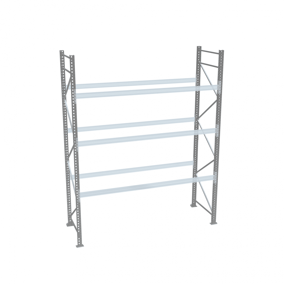 Стеллаж палетный ДиКом СП 5000х3300х1000 с 3 ярусами до 1300 кг / до 400 кг на паллет П-70