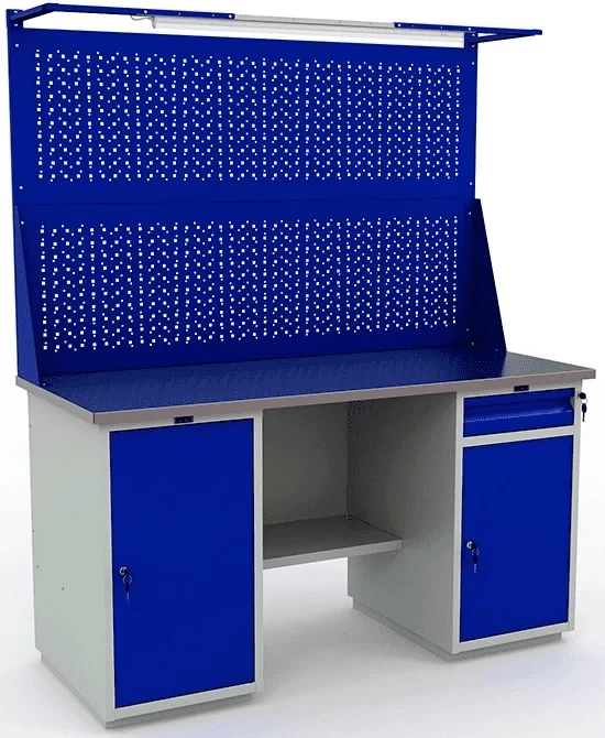 Верстак с металлической столешницей гаражный WT160.WD1/WD2.021 Верстак с металлической столешницей гаражный WT160.WD1/WD2.021