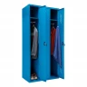 Шкаф металлический трехсекционный голубой