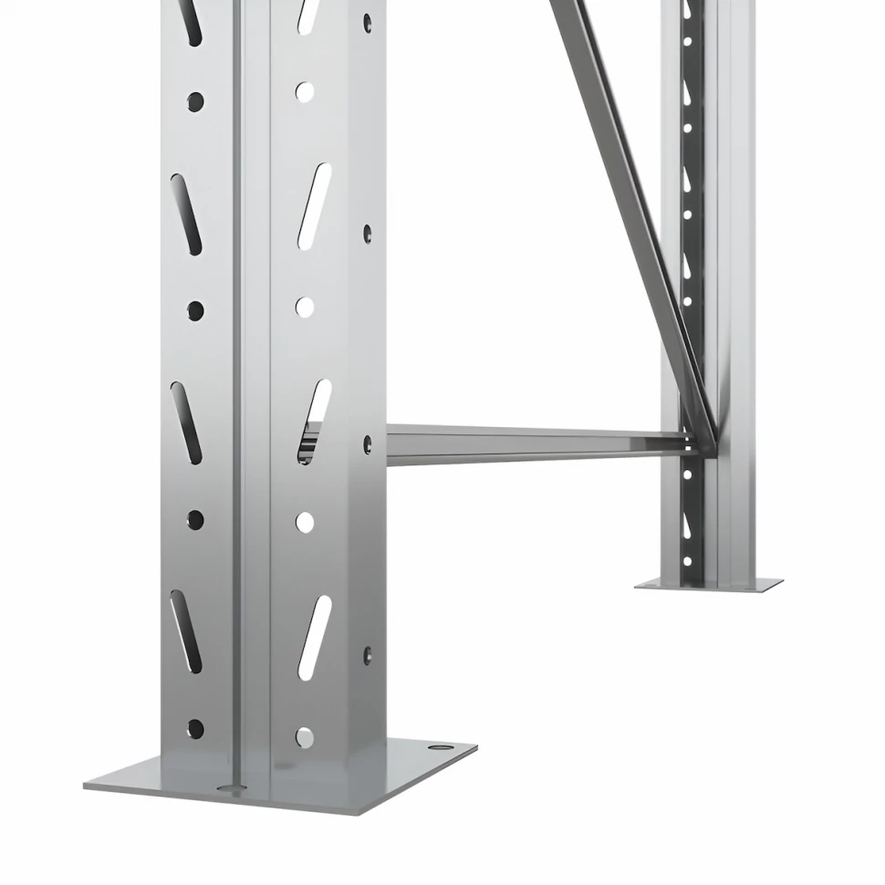 Стеллаж двойной глубины 5000х2700х1100 до 3250 кг / до 12670 кг секция Стеллаж двойной глубины 5000х2700х1100 до 3250 кг / до 12670 кг секция