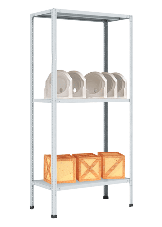 Стеллаж MS Hard 1850х1000х500 c 3 полками