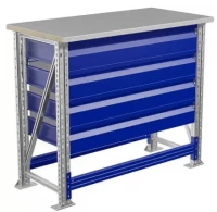 Верстак с ящиками в сарай MT100.MF1/MF1.400