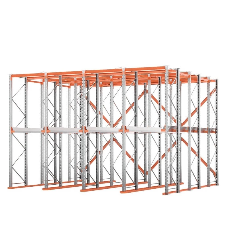 Стеллаж набивной паллетный 4000х6020х4000 мм 4 линии, 1 ярус