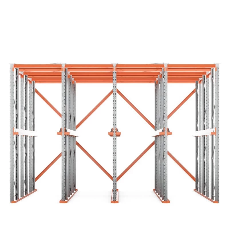Стеллаж набивной паллетный 4000х6020х4000 мм 4 линии, 1 ярус