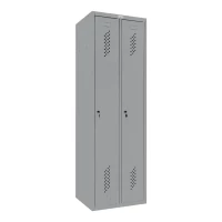 Шкаф металлический двухсекционный сигнальный серый