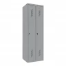 Шкаф металлический двухсекционный сигнальный серый