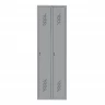 Шкаф металлический двухсекционный сигнальный серый